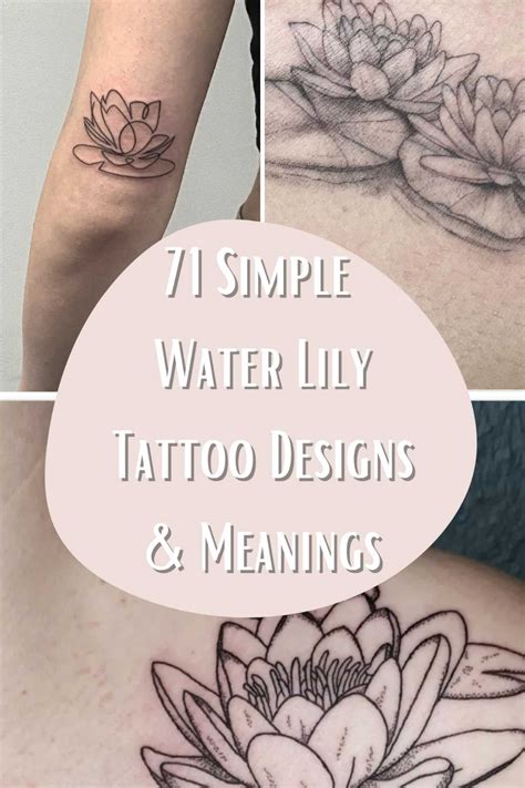71 Simple Water Lily Tattoo Designs And Meanings Tattooglee Small Lily