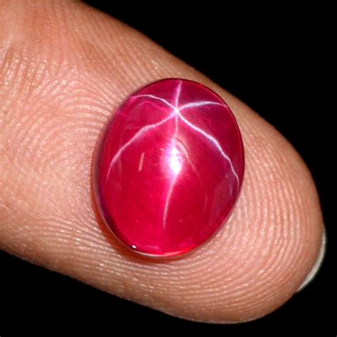 0500 Cts Red Natural Star Ruby Stone Making For Handmade Etsy