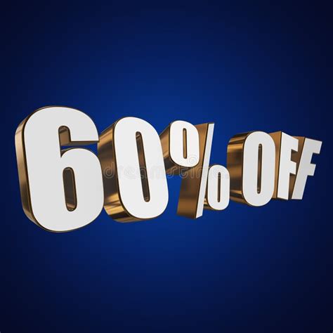 20 Percent Off 3d Letters On Blue Background Stock Illustration