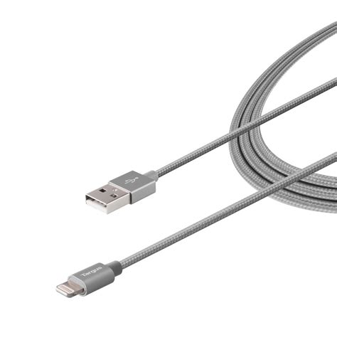 Istore Lightning Charge 4ft 12m Braided Cable Space Grey Targus Ap