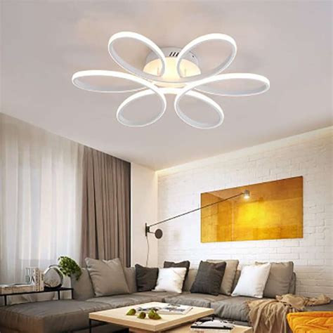 Remote Control 58cm74cm Modern Flower Led Living Room Bedroom Ceiling Lights Tomax Lighting