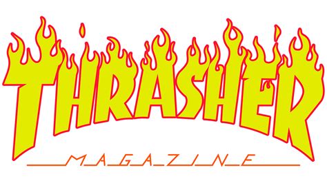 Font Thrasher Logo Thrasher Magazine Flame Brand Sticker Png
