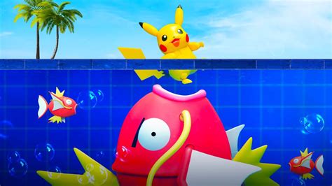 Pokemon Stop Motion Pikachu Vs Magikarp In Swimming Pool Youtube