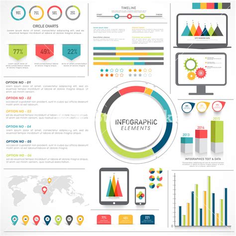 A Big Set Of Statistical Infographic Elements For Your Business