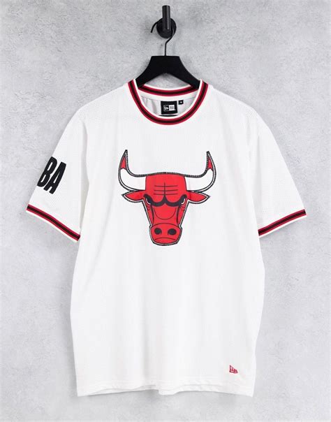 New Era Nba Chicago Bulls T Shirt Oversize En Tulle à Imprimé Logo