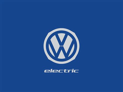 Volkswagen logo by unknown author license: VW - electric by Helvetiphant™ on Dribbble