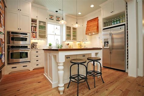 If you'd rather not rip out your existing cabinetry, you can simply remove the doors to convert basic cabinets into open shelving. Vintage KItchen - Vintage - kitchen - New Old