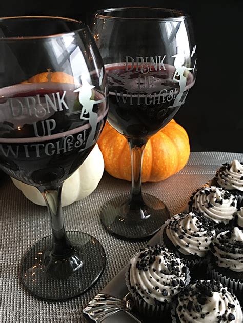 Diy Halloween Wine Glasses With Vinyl Carla Schauer Designs
