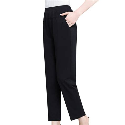 Frontwalk Women Pants Casual Loose Trousers Elastic Waist Pull On