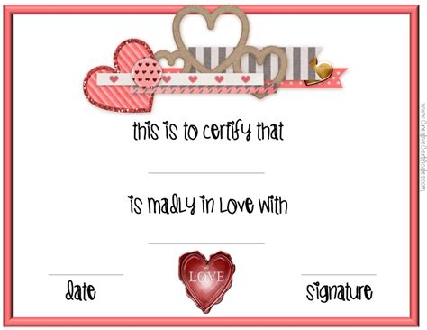 Valentine S Day Certificates
