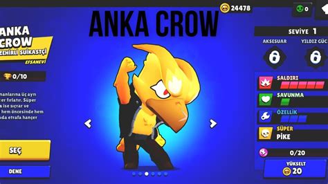 As a super move he leaps, firing daggers both on jump and on landing! this enigmatic creature just appeared in town one day. Anka Crow (Brawl stars) - YouTube