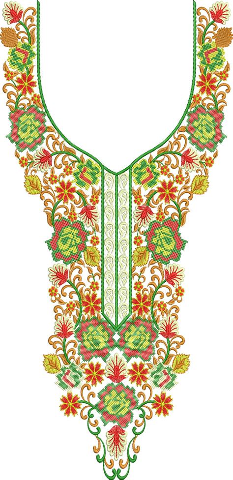 Neck Embroidery Design Free 500