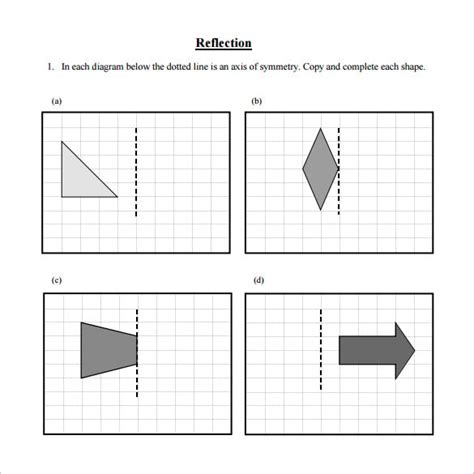 6 Reflective Symmetry Worksheet Templates And Samples Doc Pdf Free