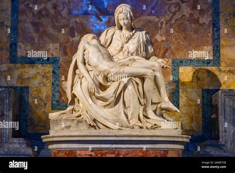 Pieta A Sculpture By Michelangelo In St Peters Basilica Vatican
