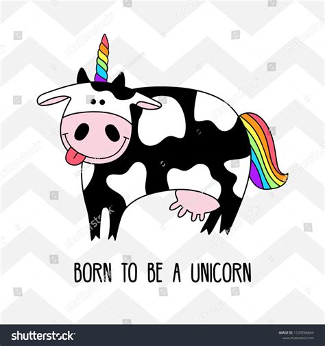 sweet cow unicorn horn colors rainbow stock vector royalty free 1123246844 shutterstock