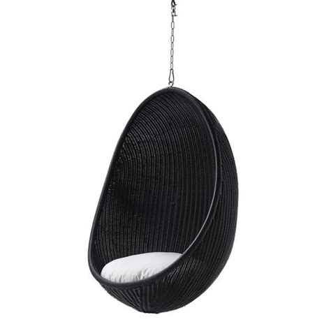 The hanging egg chair is a critically acclaimed design that has. Hanging Egg Chair in Black | Hanging egg chair, Chair, Egg ...