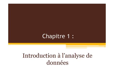 Chapitre Introductif Chapitre Acp Chapitre Introduction L