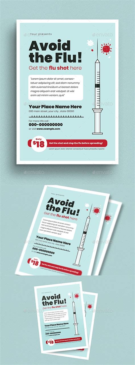 Flu Shot Campaign Flyer Print Templates Graphicriver