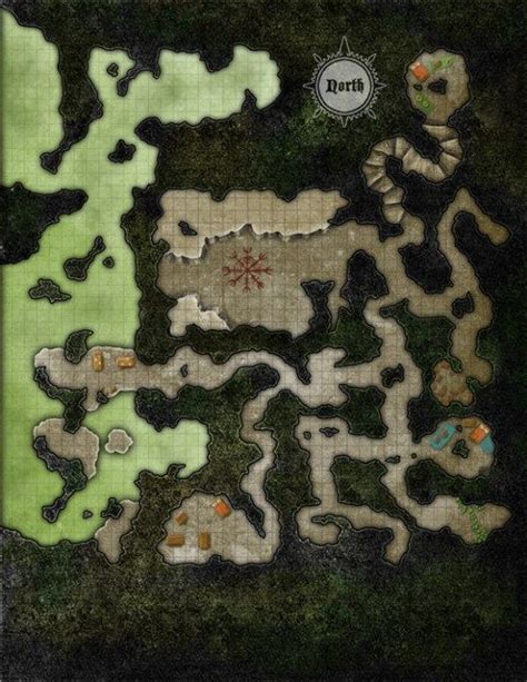 Graveth's fort battle map from cartographers' guild. goblin cave | Map layout, Fantasy map, Dungeon maps