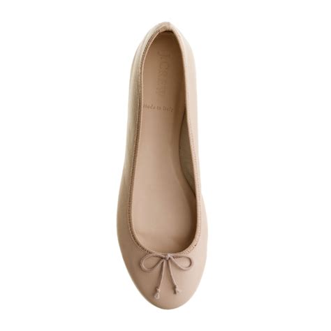 Jcrew Classic Leather Ballet Flats In Natural Lyst