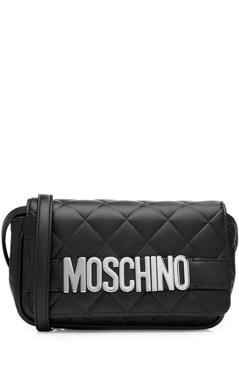 Moschino Quilted Leather Shoulder Bag Moschino Bags Shoulder Bags