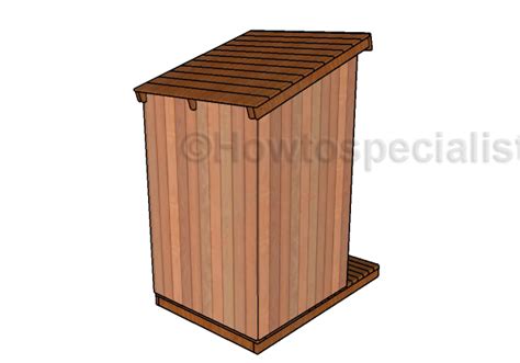 Free Outhouse Plans Back View Howtospecialist How To Build Step