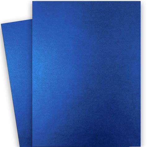 Shine Blue Satin Shimmer Metallic Card Stock Paper 28x40 92lb Cover