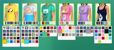 Modthesims Adventure Time Tops For Male And Female Sims 4 Mods