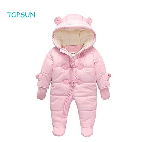Baby Winter Clothes Newborn Fleece Bunting Infant Snowsuit Girl Boy