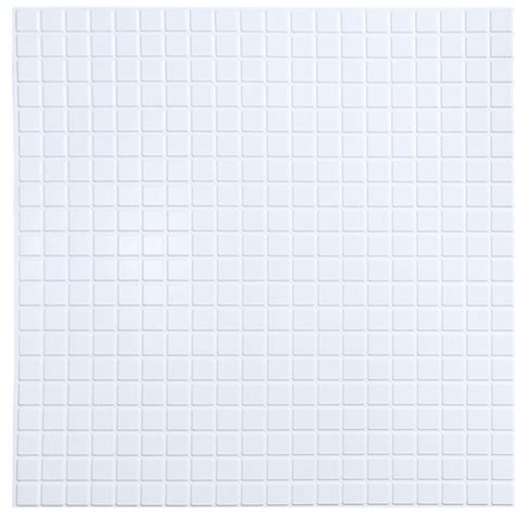 White Faux Mosaic Pvc 3d Wall Panel 31 Ft X 16 Ft 96cm X 48cm