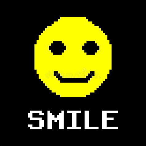 Smile Pixel Emoticon Stock Vector Illustration Of Presentation 250294856