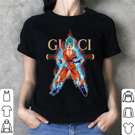 Gucci Son Goku Super Saiyan Blue Shirt Hoodie Sweater Longsleeve T Shirt