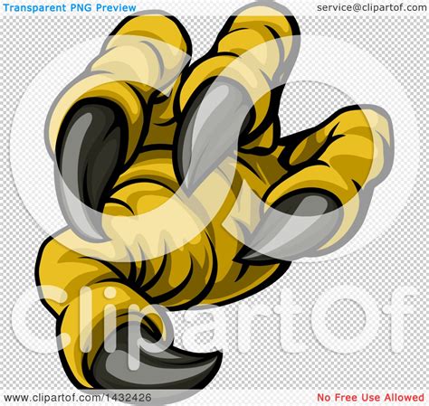Clipart Of A Cartoon Eagle Claw And Sharp Talons Royalty Free Vector