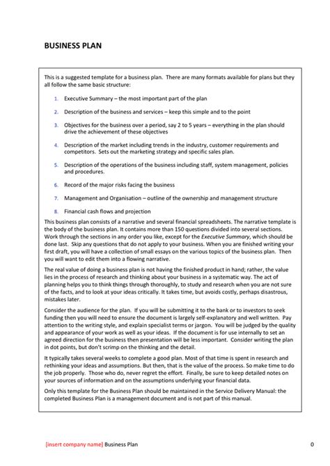 Business Plan Example In Word And Pdf Formats Page 2 Of 23
