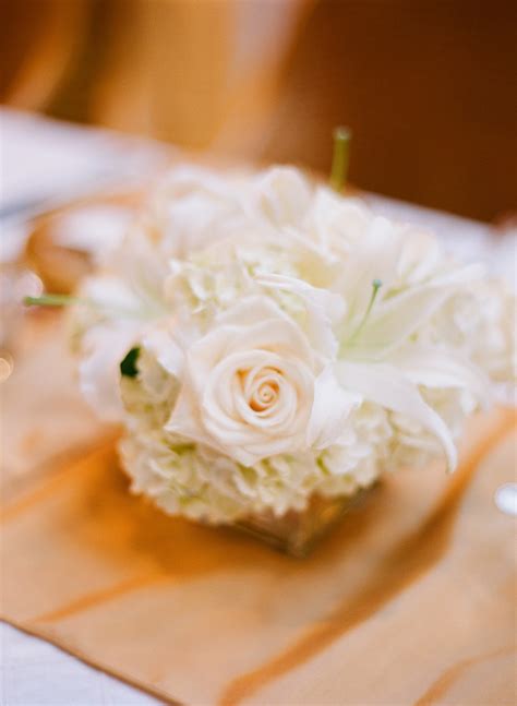 White Rose Wedding Centerpiece Elizabeth Anne Designs The Wedding Blog