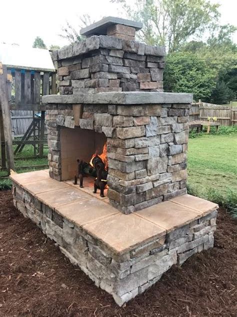 Pima Ii Diy Outdoor Fireplace Construction Plan Etsy Canada