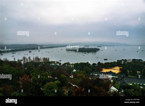 The West Lake Of Hangzhouview From Leifeng Pagoda Stock Photo Alamy