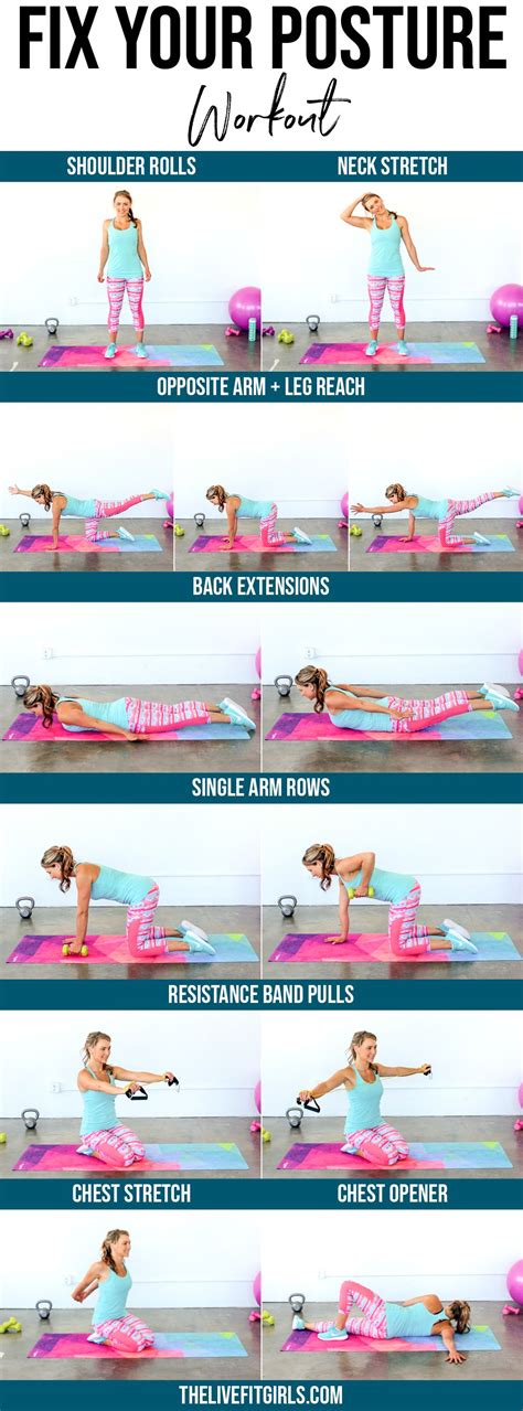 The Perfect Posture Workout Posture Exercises Posture Correction Exercises Exercise