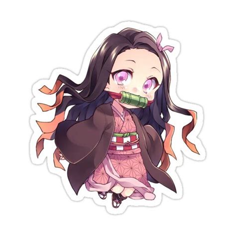 Nezuko Kimetsu No Yaiba Sticker By Ahmedtaki In 2021 Chibi Anime