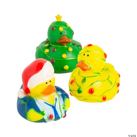 Christmas Lights Rubber Ducks 12 Pc Oriental Trading