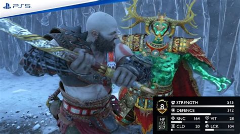 God Of War Ragnarok Kratos 500 Strength Build Vs King Hrolf Kraki