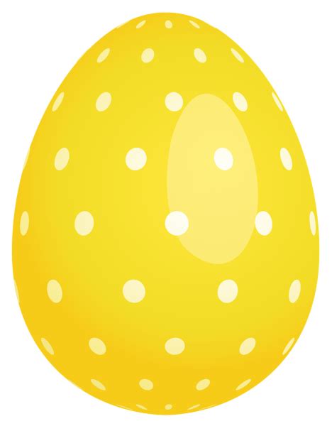 Yellow Dotted Easter Egg Png Clipart Artofit