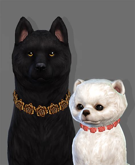 Lana Cc Finds Rose Collar For Pets Sims Pets Sims 4