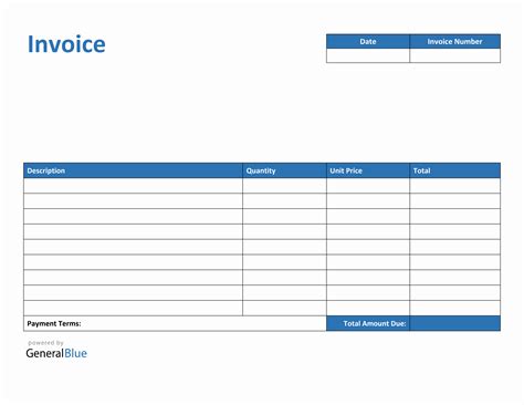Invoice Template For Uk In Pdf Blue