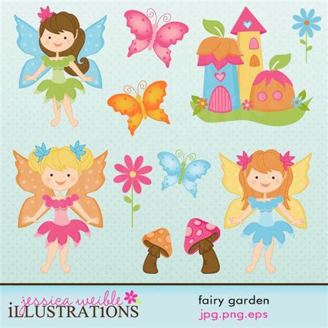 Fairy Clipart Digital Vector Fairy Girl Fairytale Little Girl 04d