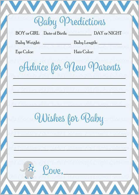 Find the ideal thank you cards for you or your friend's baby shower.these template designs for personalized thank you card templates come in wonderful vivacious colors with cute baby pictures and floral designs. Prediction & Advice Cards - Printable Download - Blue ...