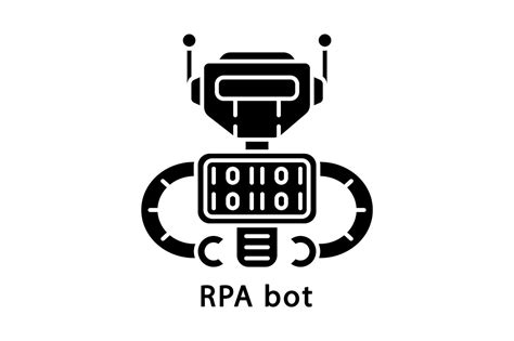 Rpa Bot Glyph Icon Pre Designed Photoshop Graphics ~ Creative Market