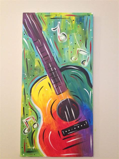Guitar Jessica Byrd Canvas Art Projects Music Painting Canvas