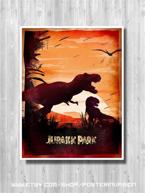 Affiche De Voyage De Jurassic Park Jurassic Park Par Posterinvasion