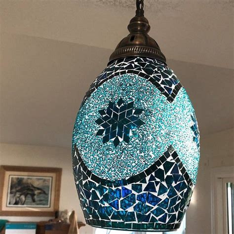 Turkish Mosaic Single Wall Sconce With Extra Large Globe Etsy Water